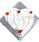 send 1Kg Heart Shape Vanilla Eggless Cake delivery