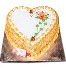 send OrderHalf Kg Heart Shape butterskotch Cake Delivery