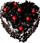 send Order500gms Heart Shaped Black Forest Cake Delivery