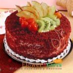 send Orderhalf kg red velvet fruit cake Delivery