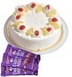 Eggless Pineapple Cake Half Kg N Chocolate Gifts