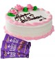 Eggless Strawberry Cake Half Kg N Chocolate Gifts