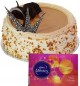 Eggless Butterscotch Cake Half Kg N Cadbury Celebrations Gift