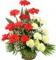 Yellow Carnation Red Gerbera Bouquet