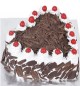 Yummy 2Kg Heart Shape Black Forest Cake