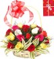 25 Mix Roses Basket