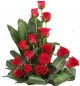15 Red Roses Designer Basket