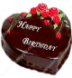 Fresh Heart Shape Chocolate Truffle Eggless Cake 500gms 