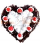 Half Kg Heart Shape Black Forest Eggless Cake
