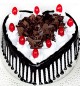 Half Kg Heart Shaped Blackforest Cake