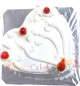 1Kg heart shaped vanilla cake