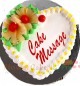 1Kg heart shaped pineapple cake