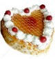 Heart Shape Butterscotch Cake