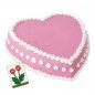 Heart Shaped Strawberry Cake 500gms 