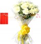 10 White Carnations