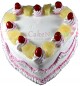 2Kg Eggless Pineapple Heart Shape