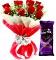  Red Roses Dairy Milk Silk Chocolates Bouquet