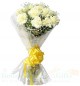 White Carnations Flower Basket