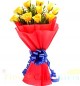 10 Yellow Roses Flower Bouquet