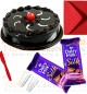 half kg chocolate truffle cake 2pcs chocolate n card