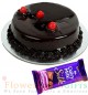 Half Kg Chocolate Cake Dairy Milk Silk Chocolate
