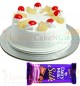 Half Kg Pineapple cake n Dairy Milk Silk Chocolate