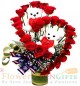 Teddy Roses Flower Chocolates Bouquet