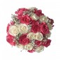 White and Pink Roses Flower Bouquet