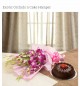 orchid bouquet and Eggless chocolate Truffle Cake Half Kg