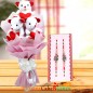 teddy bear bouquet and rakhi