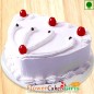 Half kg Eggless Vanilla Cake  Heart Shaped