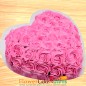 1Kg heart shape Black forest rose cake