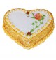 half kg Eggless Butterscotch Cake Heart Shaped