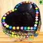 Half Kg Eggless Cadbury Games Chocolate Truffle Cake Heart Shape