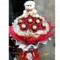 teddy n ferrero chocolate bouquet
