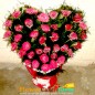 35  heart shape basket arrangement