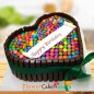 1kg Heart Shape KitKat Gems Chocolate Cake