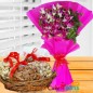 1kg dry fruits n orchid bouquet