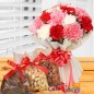 half kg dry fruits n carnation flower bouquet
