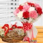 1kg dry fruits n carnation flower bouquet