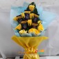 yellow rose n chocolate bouquet