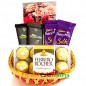ferrero rocher and silk basket