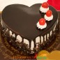 half kg Heart shaped choco vanilla cake