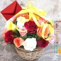20 Mix Roses Basket
