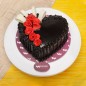 1Kg Eggless Dark Chocolate Heart Shape Cake