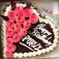 1kg eggless heart shaped truffle cake