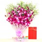 7 purple orchid bouquet