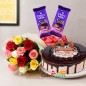 kit kat chocolate cake 10 mix roses 2 silk chocolate