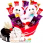  half kg eggless choco vanilla cake little teddy chocolate hamper
