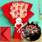 1kg dry fruit chocolate cake teddy kitkat chocolate bouquet